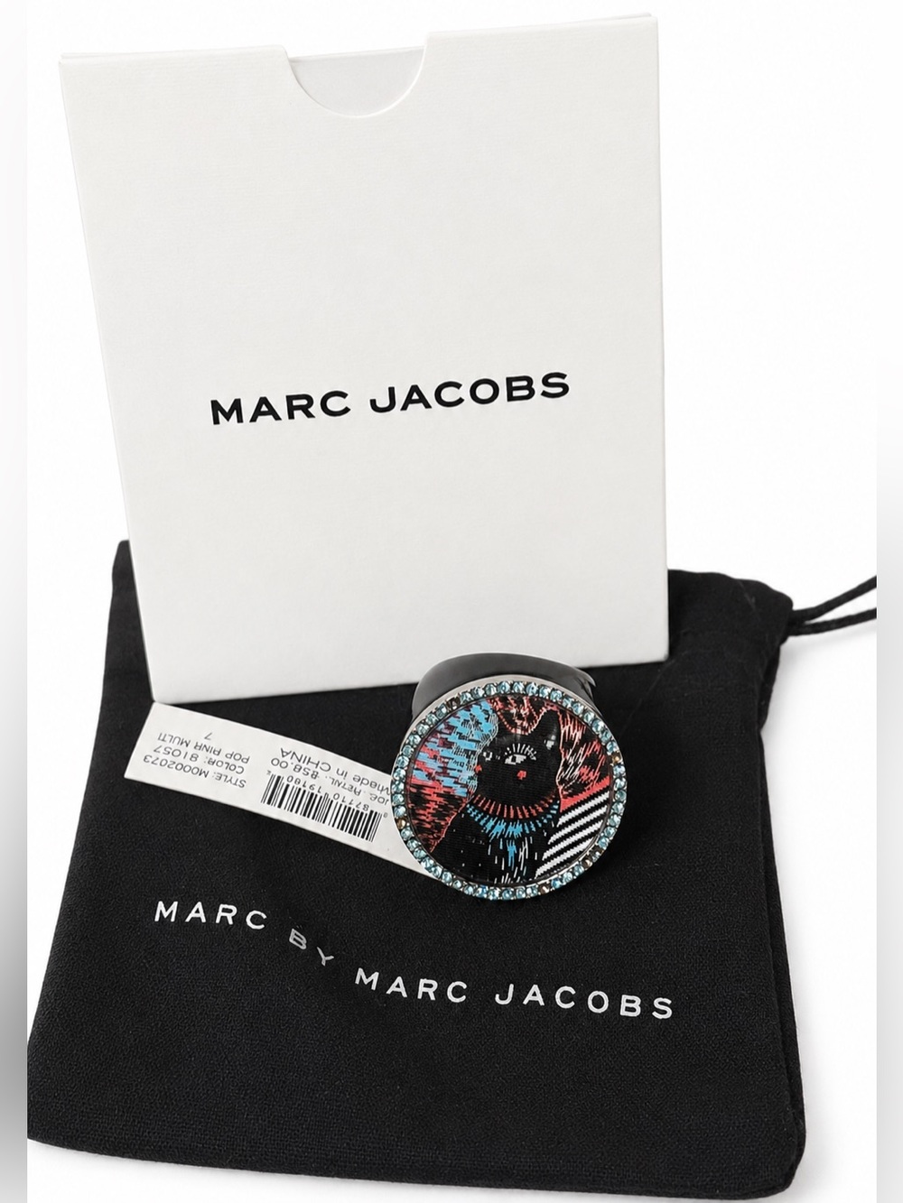 Marc by Marc Jacobs Lenticular Rue Cat Statement Ring NWT
